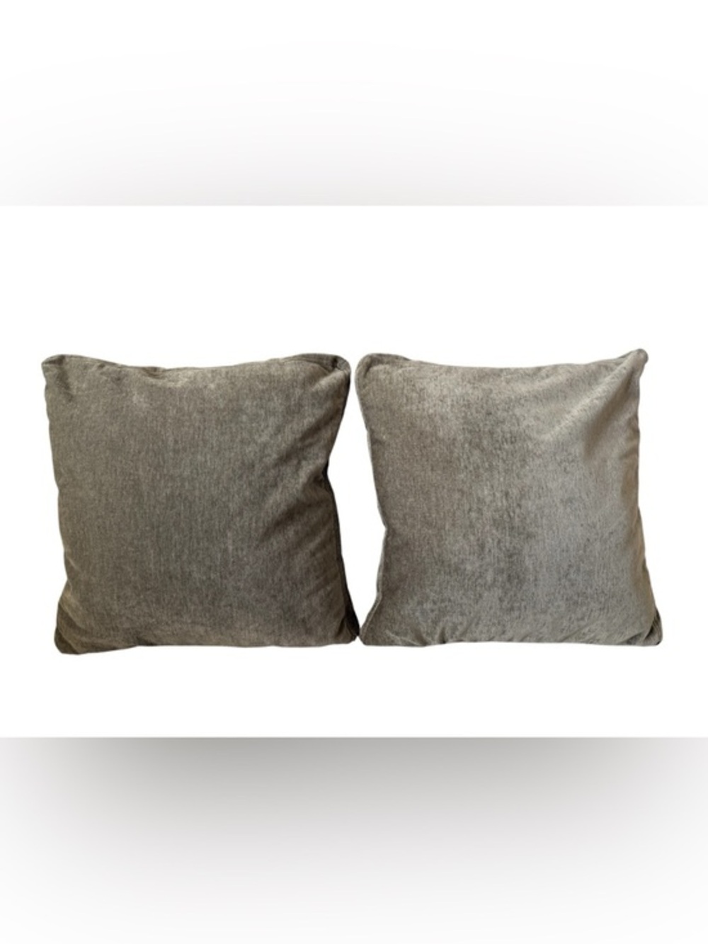 22x22 Neutral Throw Pillows‎ Set of 2 Joybird Fabric Beige Textured Couch Decor